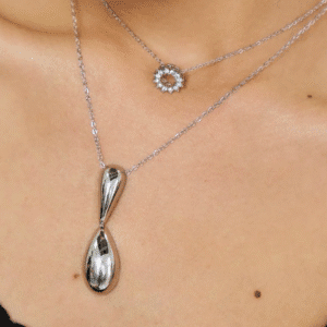 Collier couronne argenté Pauline
