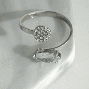 Bague ajustable argentée Bianca