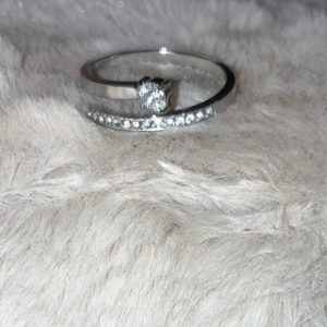 Bague ajustable argentée Éléonore