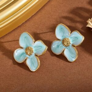 Boucles d'oreilles Cherry Blossom Louisa bleues