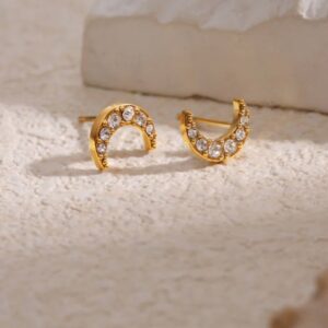 Boucles d'oreilles dorées Luna
