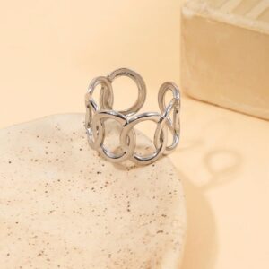 Bague ajustable argentée Lisa
