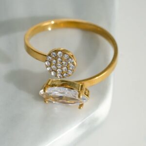 Bague ajustable dorée Bianca