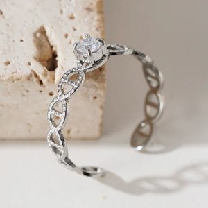 Bague ajustable argentée Delia