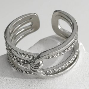 Bague ajustable argentée Shirine