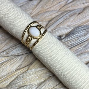 Bague ajustable dorée Lia